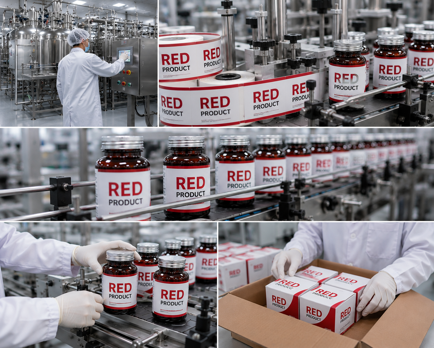 Red Product label sendiri